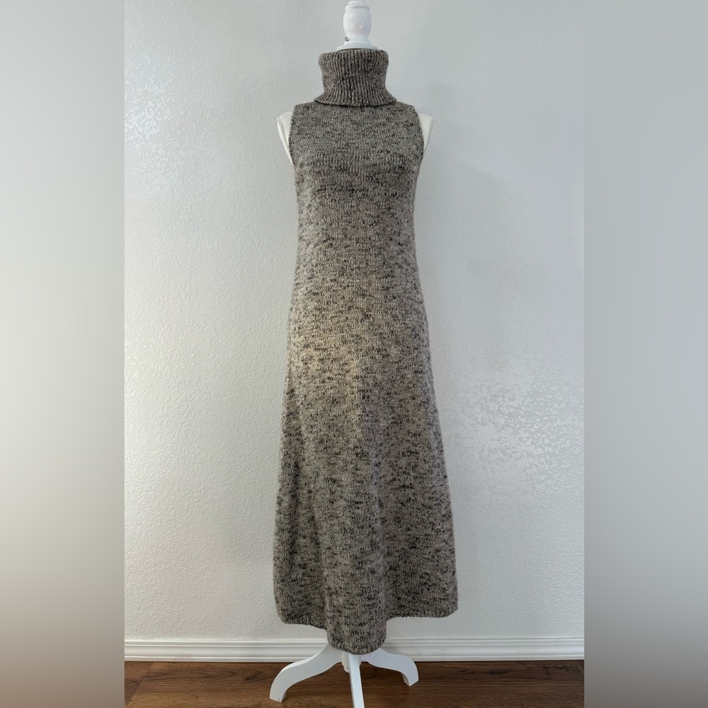 ZARA Elegant Tan Knit Dress size S